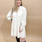 Laramie Peterpan Collared Babydoll Dress, Ecru