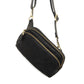 Kylie Double Zip Sling/Belt Bag, Black