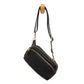 Kylie Double Zip Sling/Belt Bag, Black