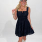 Kennedi Mini Tank Sleeve Dress, Black