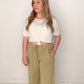Libby Exposed Seam Wide Leg Lounge Pants, Sage
