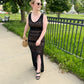 Summer Abroad Crochet Dress, Black