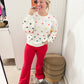 Joy 3D Colorful Polka Dot Sweater, White