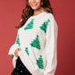 Bex Christmas Tree Oversized Sweater, Ivory