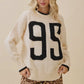Loralai Number Knitted Sweater, Cream