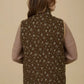 Letty Brown Floral Quilted Vests