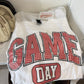 Gingham Game Day Graphic Tee, Red