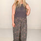 Opal Floral Wide Leg Pants, Forest/Purple