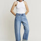Jae High Rise Barrel-Leg Jeans, Mica Denim