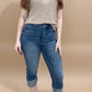 Chesney High Rise Tummy Control Cuff Capri Pants, Judy Blue