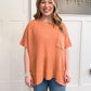 Neva Knitted Oversized Sweater Top, Orange