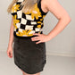 Taylor Denim Cargo Mini Skirt, Black