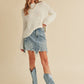 Irma Boxy Knit Sweater, Ivory