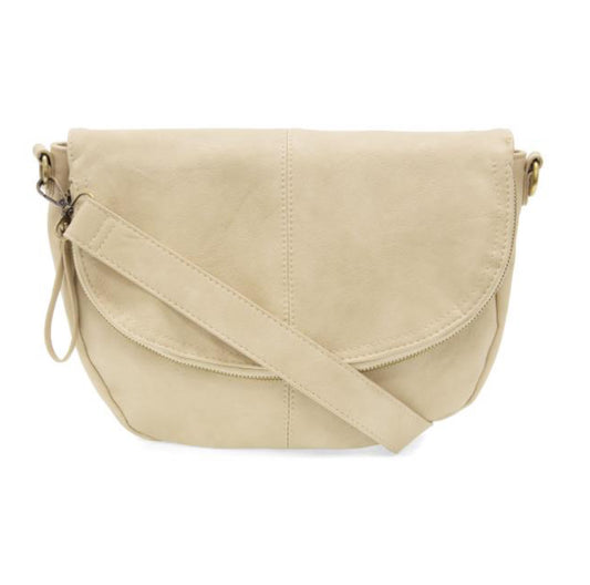 Selma Crossbody Saddle Bag, Linen