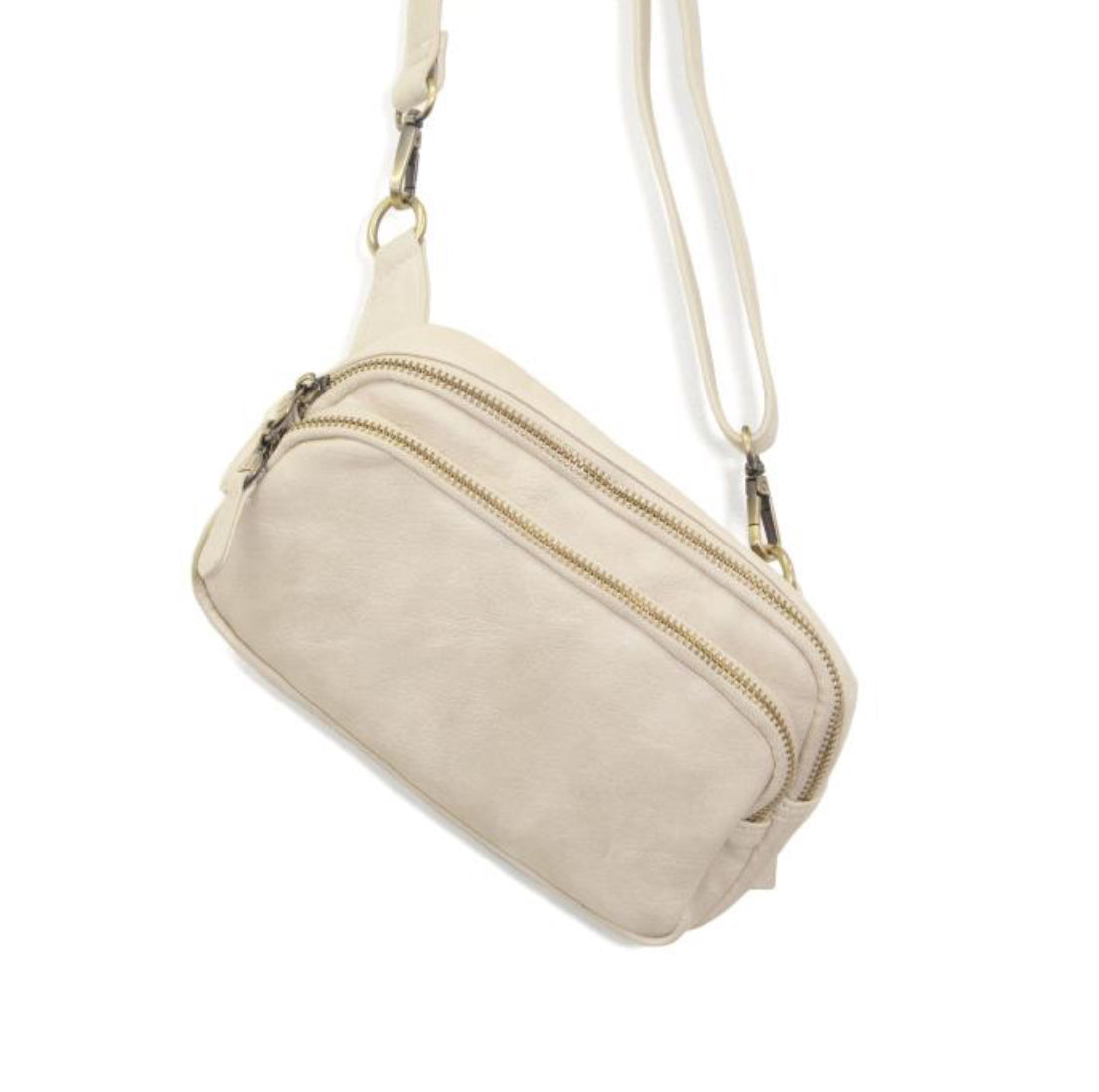 Kylie Double Zip Sling/Belt Bag, Linen