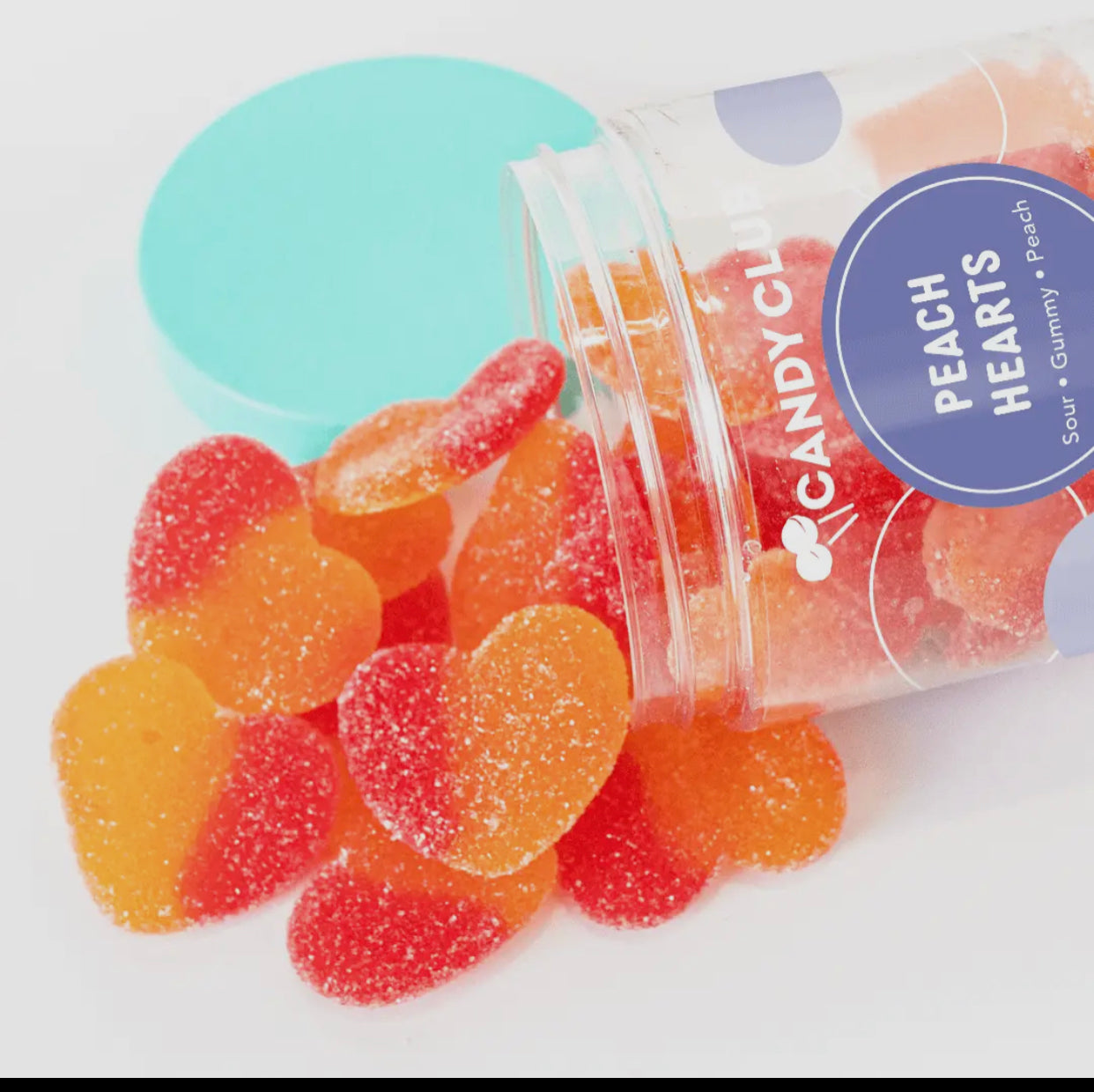 Candy Club Peach Heart Gummies