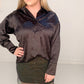 Tulsa Time Satin Rhinestone Button Up, Black