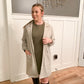 Joelle Herringbone Jacquard Coat, Natural