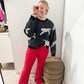 Joy High Rise Tummy Control Red Flare Jeans, Judy Blue