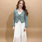 Kyleigh Lined Midi Dress with Smocked Bodice, White