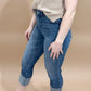Chesney High Rise Tummy Control Cuff Capri Pants, Judy Blue
