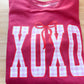 Xoxo Crewneck Sweatshirt, Antique Red