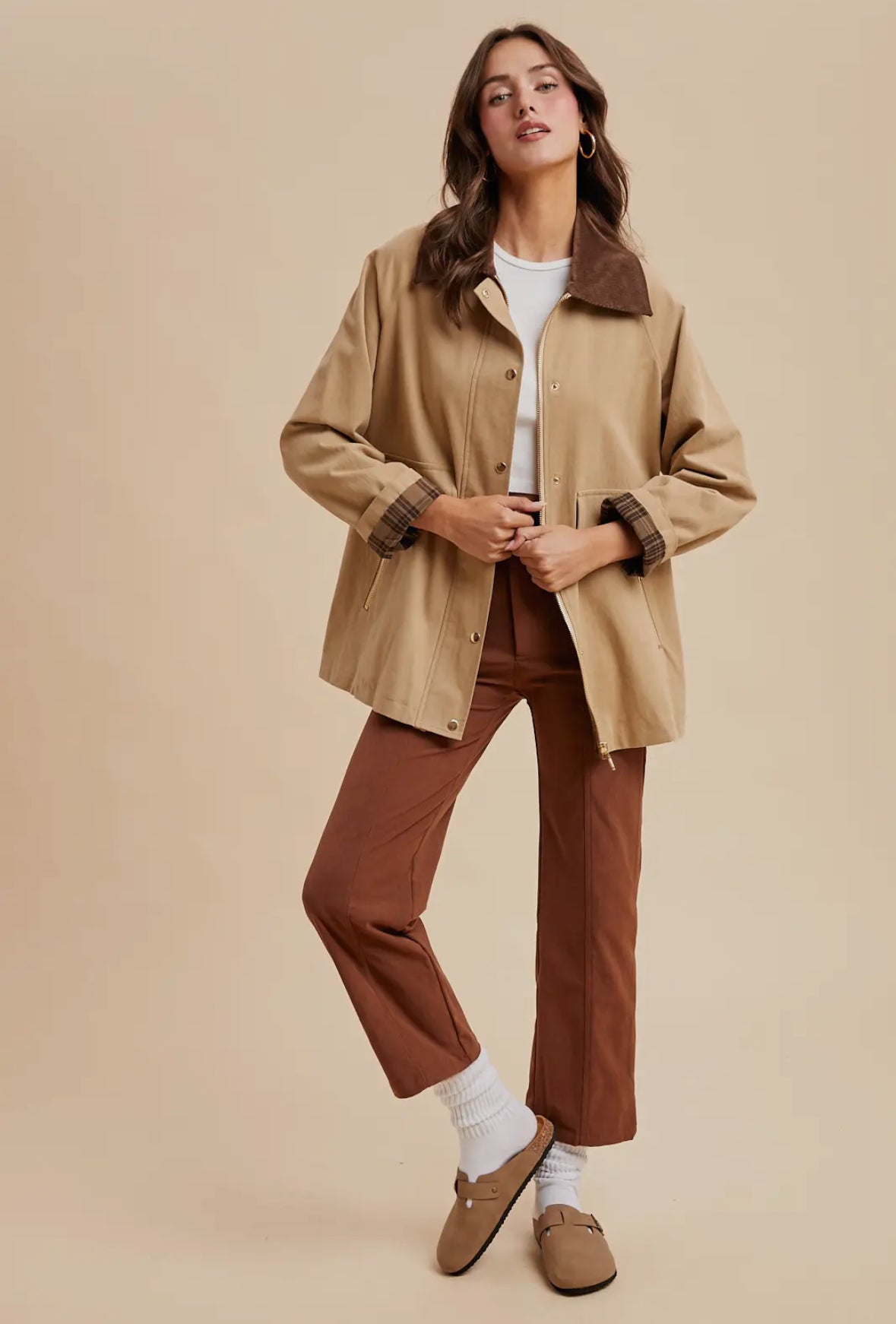 Melissa Barn Jacket, Tan / Brown
