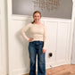 Danica Ribbed Sweater Long Sleeve Top, Oatmeal