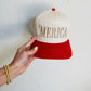 ‘Merica Trucker Hat, Red / Cream