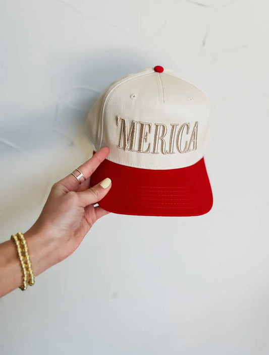 ‘Merica Trucker Hat, Red / Cream