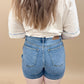 Raina 2-Button Mid Length Dad Shorts, Judy Blue