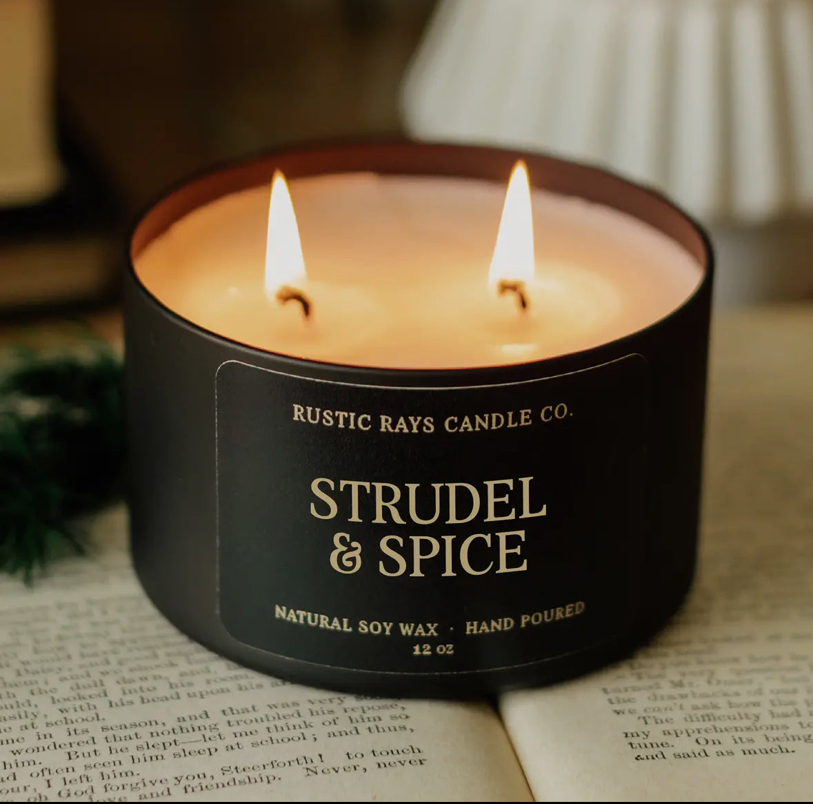 Strudel & Spice Soy Wax Candle, Rustic Ray's Candle Co.