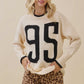 Loralai Number Knitted Sweater, Cream