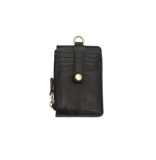 Dolly Small Card Wallet with Key Ring, Black