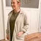 Joelle Herringbone Jacquard Coat, Natural