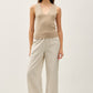 Lillian V-Neck Classic Knit Tank Top, Mocha