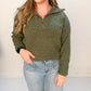 Ellen Half Zip Sweater Pullover, Olive