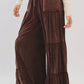 Ayla Tiered Wide Leg Pants, Brown