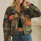 Wylder Camo Print Jacket with Tiger Print Contrast