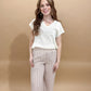Jennifer Lightweight V-Neck Sweater Tank, Off White
