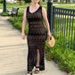Summer Abroad Crochet Dress, Black