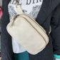 Kylie Double Zip Sling/Belt Bag, Linen