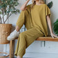 Liddy Waffle Textured Knit Top, Mustard