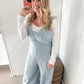 Theadora Mineral Washed Sleeveless Jumpsuit, Denim