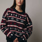 Joy Round Neck Holiday Sweater, Navy