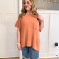 Neva Knitted Oversized Sweater Top, Orange