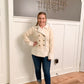 Warmin' Up Suede Button Up Coat, Beige