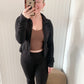 Define Crop Yoga Jacket, Black