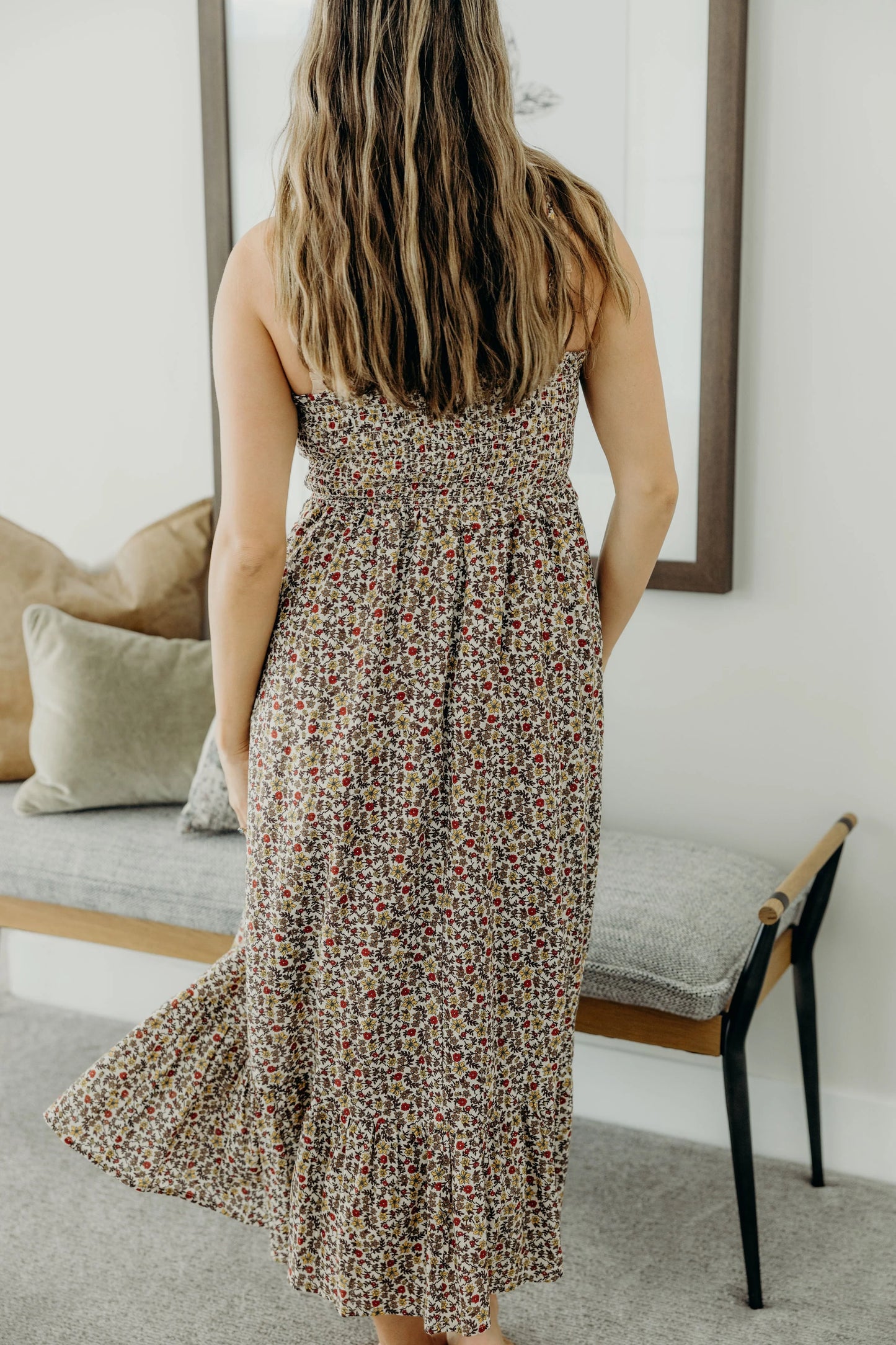The Jones Tiered Tank Midi Dress, Golden Harvest