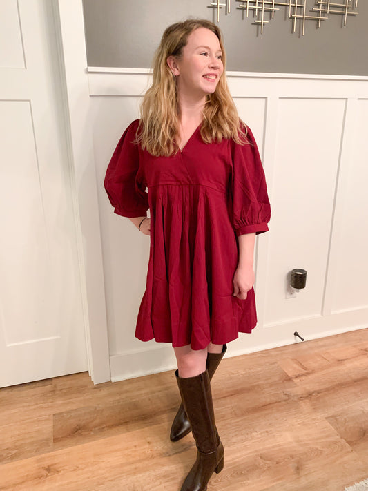 Grateful Dress, Burgundy